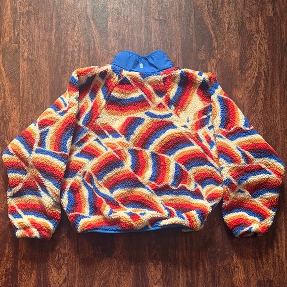 Free People hit the slopes Multicolor Fleece Jacket size small - Picture 6 of 6